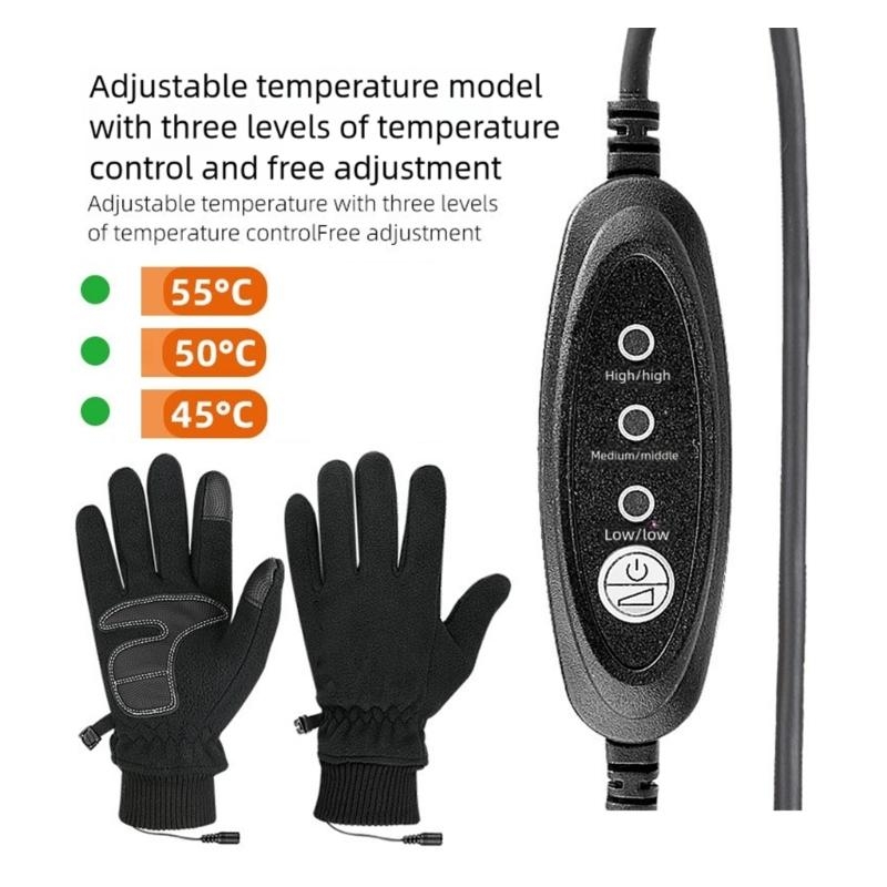 Snow Glove Insulated - Guantes invierno con calefacción, diseño impermeable,