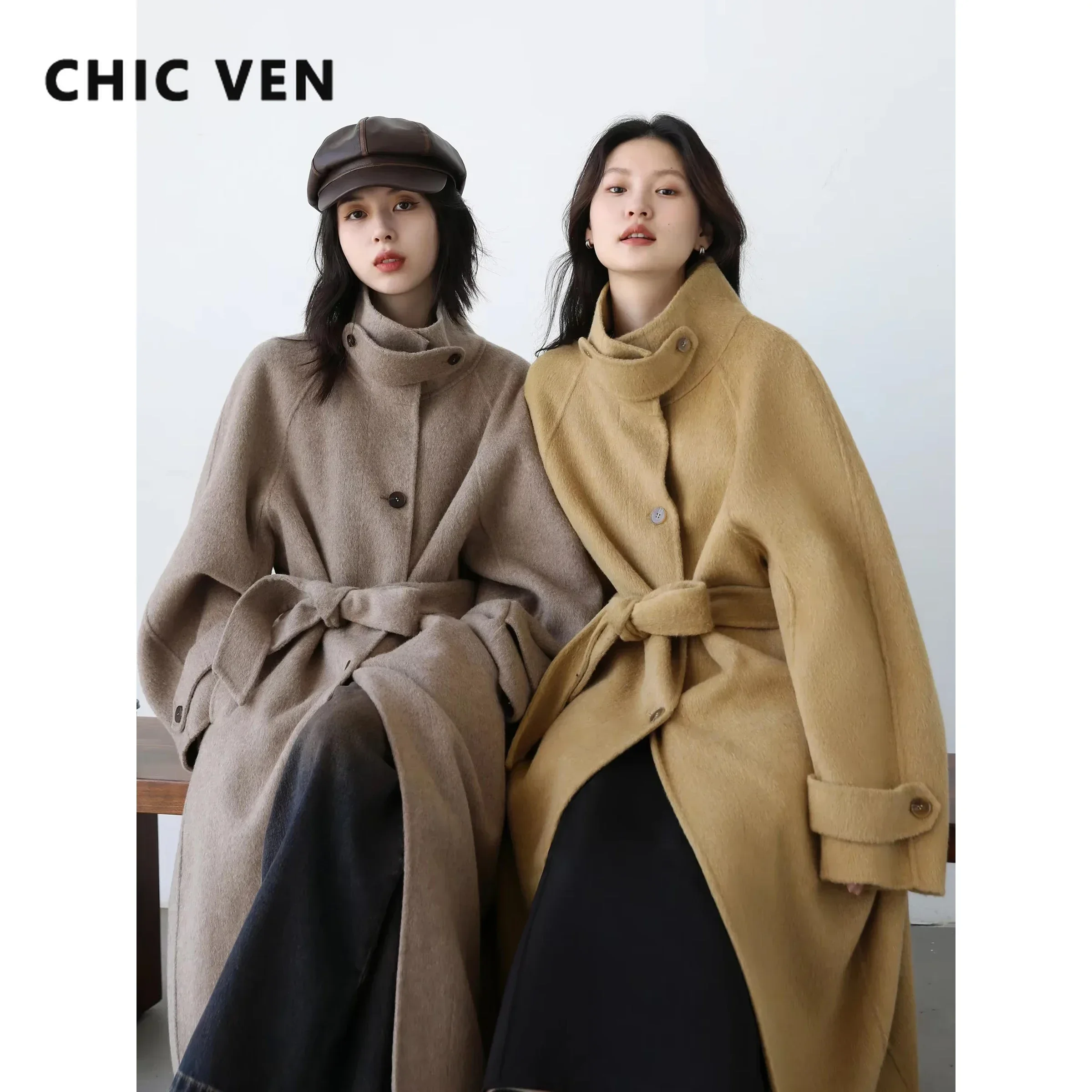 Wool Coat Peacoat - CHIC VEN-abrigo coreano de lana para