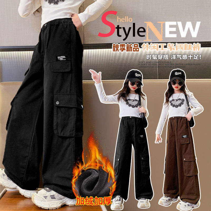 Corduroy Pant Warm - Pantalones Cargo de invierno para niñas