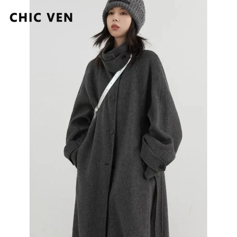 CHIC VEN-abrigo coreano de lan - Wool Coat Peacoat reseña y precio