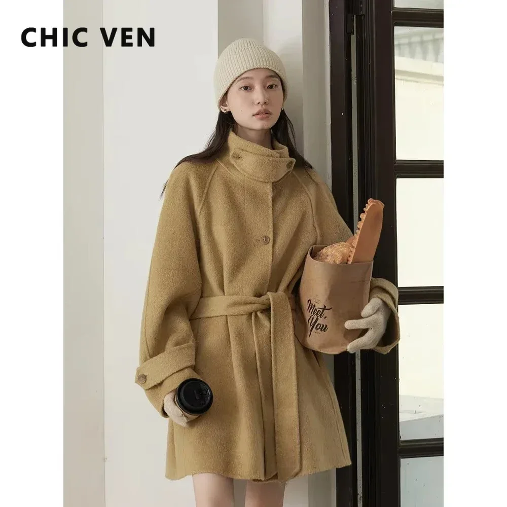 CHIC VEN-abrigo coreano de lan - Wool Coat Peacoat reseña y precio
