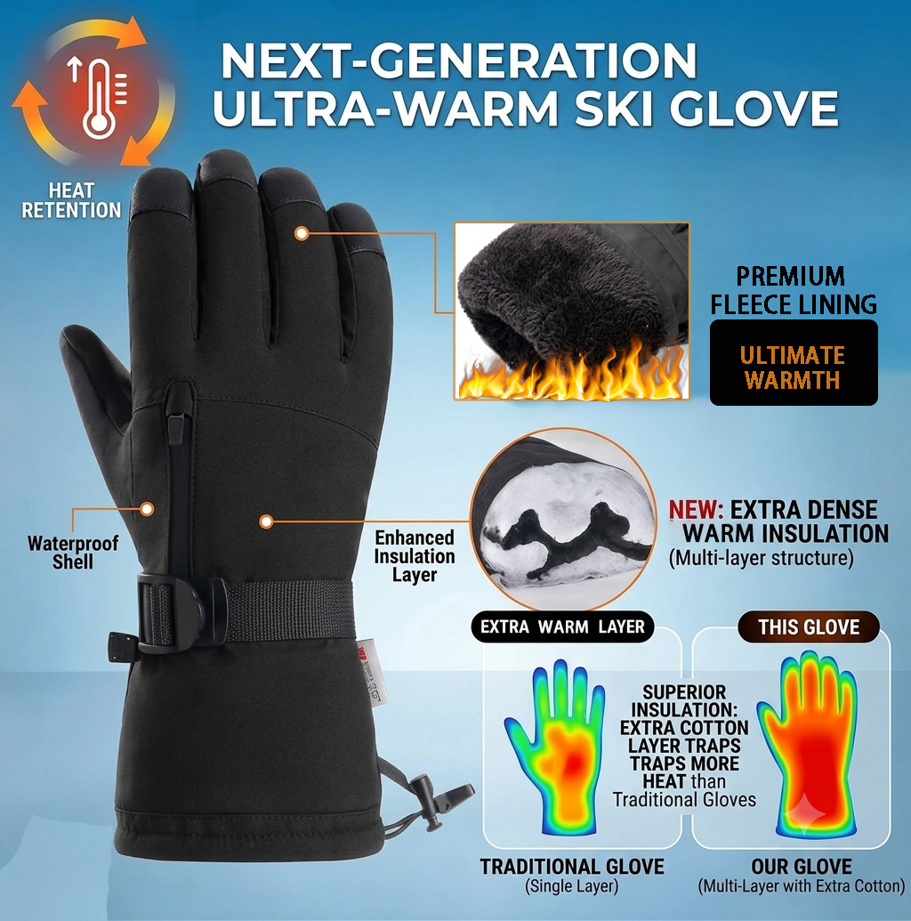 Guantes de esquí de invierno p - Snow Glove Insulated reseña y precio