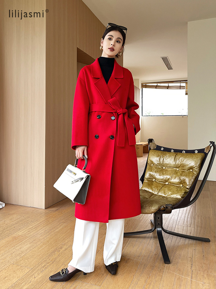 Abrigo de lana con solapa de m - Wool Coat Peacoat reseña y precio